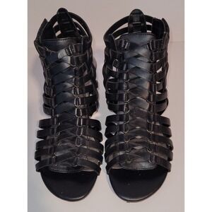 Women's Ankle‎ Strappy Buckle Black  Jesus Summer Sandals size 7